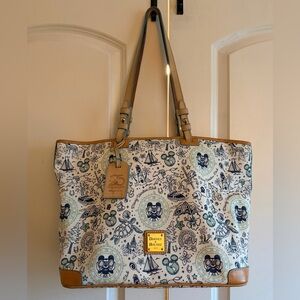 Dooney & Bourke Nautical Disney Vacation Club Beach Tote Blue 25th Anniversary